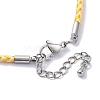 Polyester Cord Braided Bracelet Makings MAK-Z003-01P-18-3