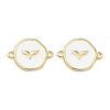 Ocean Brass Enamel Connector Charms KK-C251-05G-01-2