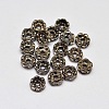 Flower Brass Rhinestone Bead Spacers RB-D302-B-1