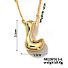 Simple and Stylish Brass Letter Pendant Satellite Chain Necklaces for Women Men GF2554-12-1