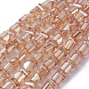 Electroplate Glass Beads Strands EGLA-L023B-PL04-1
