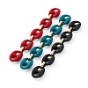 Handmade Spray Painted CCB Plastic & Rubberized Style Acrylic Coffee Bean Chains AJEW-JB00875-1