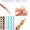 6Pcs 6 Colors Opaque Acrylic Cable Chain Wristlet Straps HJEW-CA0001-33-5