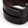 Trendy Retro Unisex Punk Rock Style Wide Leather Cord Wristband Bracelets BJEW-L277-M-3