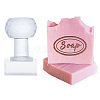 Clear Acrylic Soap Stamps with Small Handles DIY-WH0444-006-1