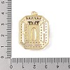 Brass Cubic Zirconia Pendants KK-Z050-32G-01-3