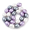 Electroplated Shell Pearl Beads Strands BSHE-H110-01-4