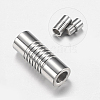 Tarnish Resistant 304 Stainless Steel Magnetic Clasps with Glue-in Ends STAS-F149-04P-B-1