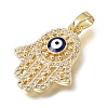 Brass Micro Pave Clear Cubic Zirconia Pendants KK-C263-22B-G-2