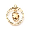 Brass Micro Pave Cubic Zirconia Pendants KK-G519-05G-01-1