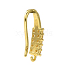 Rack Plating Brass Pave Cubic Zirconia Earring Hooks KK-O143-17G-2
