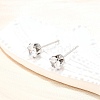 Cubic Zirconia Ear Studs X-STAS-E051-3D-5