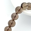 Natural Smoky Quartz Round Beads Strands G-P088-18-6mm-1