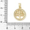 Rack Plating Brass Micro Pave Cubic Zirconia Pendants KK-H509-20G-02-3