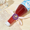 Brass Wax Seal Stamps with Wood Handle AJEW-WH0412-0190-5
