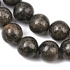 Natural Pyrite Beads Strands G-P303-01-8mm-8-5