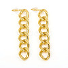 Brass Curb Chain X-EJEW-G282-01G-1