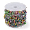 304 Stainless Steel Enamel Link Chains AJEW-Z028-09P-09-3