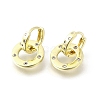 Flat Round Brass Micro Pave Cubic Zirconia Hoop Earrings EJEW-U061-02G-02-4