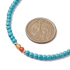 Synthetic Turquoise & Natural Carnelian Beaded Necklaces NJEW-TA00161-3