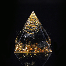 Orgonite Pyramid Resin Display Decorations G-PW0005-05G