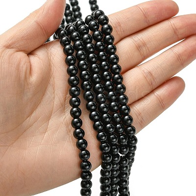 Eco-Friendly Dyed Glass Pearl Round Beads Strands HY-A002-6mm-RB080-1