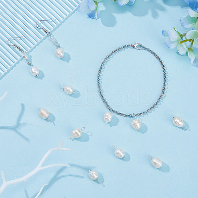 12Pcs Natural Cultured Freshwater Pearl Pendants FIND-FI0001-18A-1