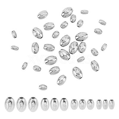32Pcs 4 Style 201 Stainless Steel Beads STAS-UN0045-49-1