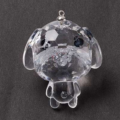 Transparent Acrylic Rhinestone Big Pendants TACR-P002-01A-1