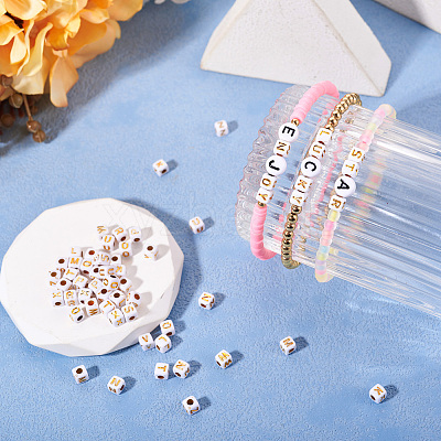 Opaque Acrylic Beads MACR-TAG0001-07O-1