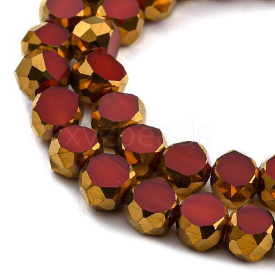 Electroplate Glass Beads Strands X-EGLA-G037-02A-HP01-1