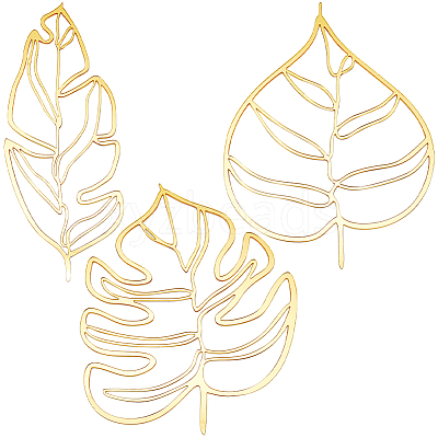 Leaf Acrylic Mirror Wall Stickers OACR-WH0032-06C-1
