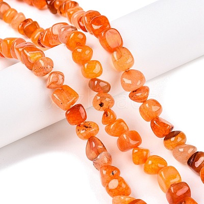 Natural Dyed & Heated Agate Beads Strands G-N342-65D-1