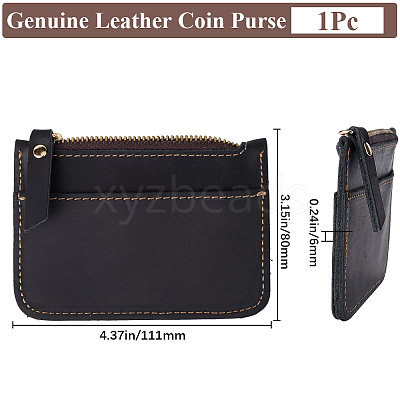 Rectangle Leather Credit Card Wallets for Women Men AJEW-WH20007-09A-1