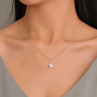 Alloy Cubic Zirconia Charms ZIRC-CJ0001-02LG-1
