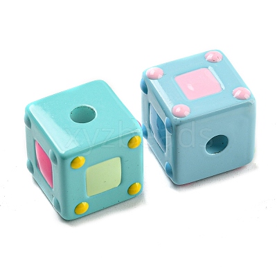 Opaque Acrylic European Beads OACR-E026-03-1