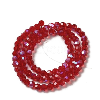 Electroplate Transparent Glass Beads Strands EGLA-A035-T4mm-L07-1