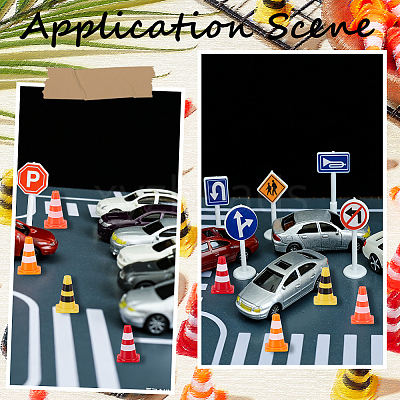 48Pcs 4 Colors ABS Display Roadblock Decorations AJEW-SP0004-70-1