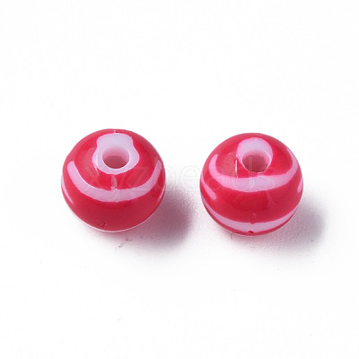 Opaque Striped Acrylic Beads MACR-S373-27D-03-1