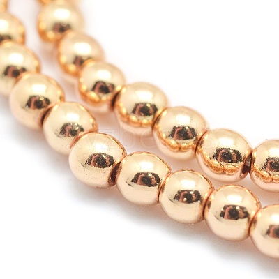 Electroplate Non-magnetic Synthetic Hematite Beads Strands G-L485-01F-LG-1