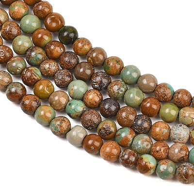 Natural Turquoise Beads Strands G-Z163-B02-4mm-1