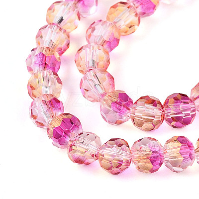 Baking Paint Transparent Glass Beads Strands DGLA-A035-T4mm-A12-1