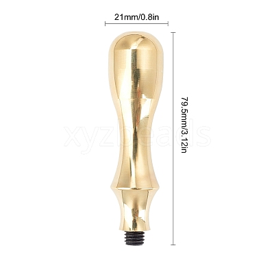 Brass Wax Seal Stamp Handle AJEW-K027-02G-1
