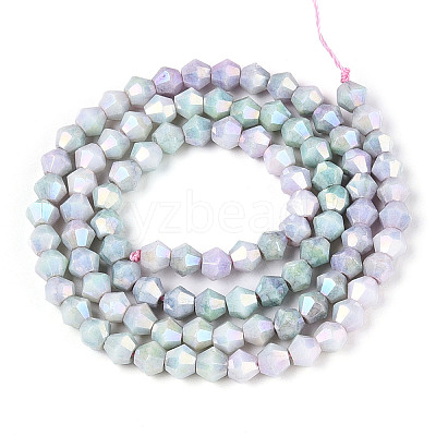 Anti-Tarnish Electroplate Bicone Glass Beads Strands EGLA-T021-4mm-16-07-1