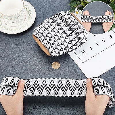 Ethnic Style Jacquard Nylon Elastic Ribbon OCOR-AR0001-42-1