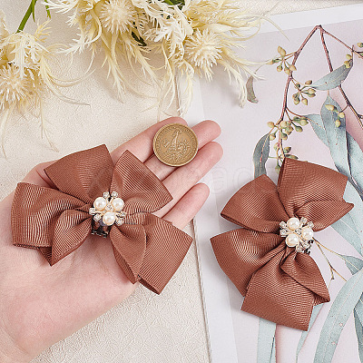 Polyester Bowknot Shoe Decorations FIND-GO0001-52B-1