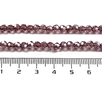 Electroplate Transparent Glass Beads Strands EGLA-A035-T4mm-A13-1