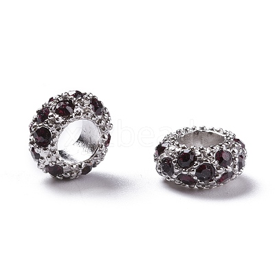 Alloy Rhinestone European Beads CPDL-H998-2-1