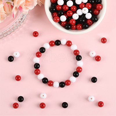 3Colors Opaque Acrylic Beads MACR-SP0001-94B-1