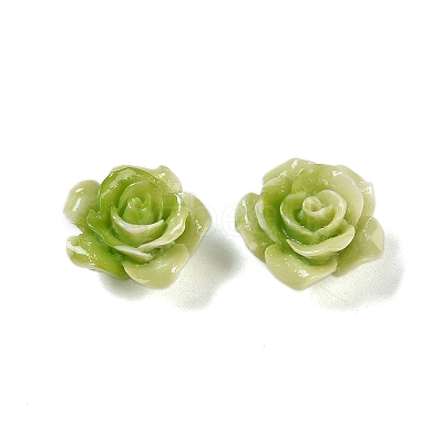 Synthetic Coral 3D Flower Rose Beads CORA-A005-14mm-23-1
